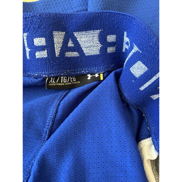 UNDER ARMOUR MEN'S BASKETBALL SHORTS XL Gym Streetwear Baggy Blue Pockets Comfy - Picture 5 of 10